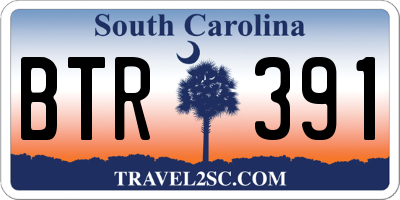 SC license plate BTR391