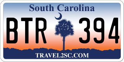SC license plate BTR394