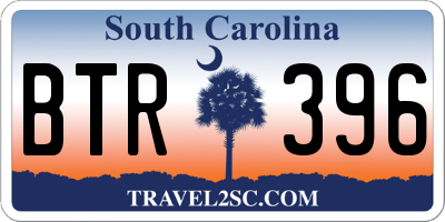SC license plate BTR396