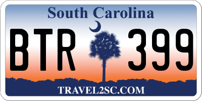 SC license plate BTR399