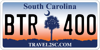 SC license plate BTR400