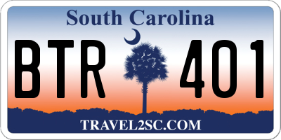 SC license plate BTR401