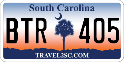 SC license plate BTR405
