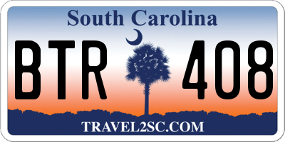 SC license plate BTR408