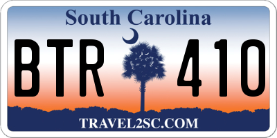 SC license plate BTR410
