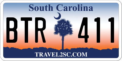 SC license plate BTR411