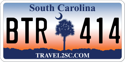 SC license plate BTR414