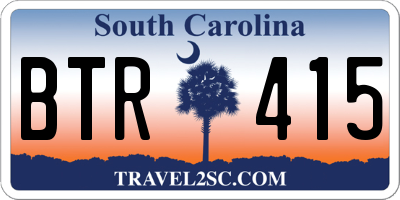 SC license plate BTR415