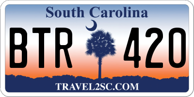 SC license plate BTR420