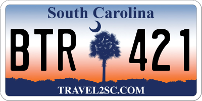 SC license plate BTR421