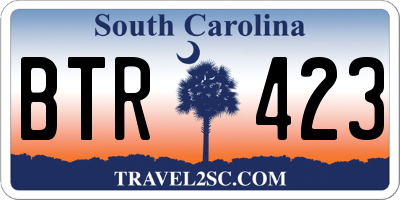 SC license plate BTR423