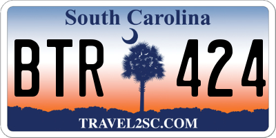 SC license plate BTR424
