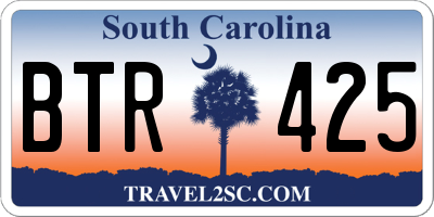 SC license plate BTR425