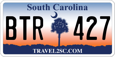 SC license plate BTR427