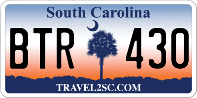 SC license plate BTR430