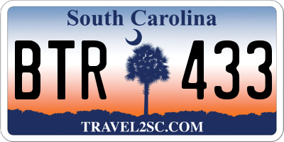 SC license plate BTR433