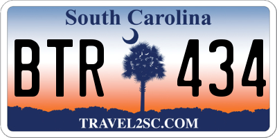 SC license plate BTR434