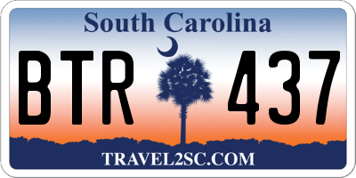 SC license plate BTR437