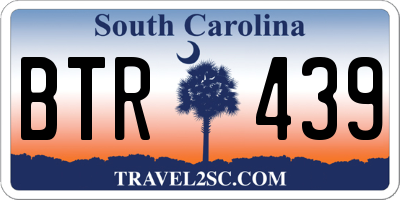 SC license plate BTR439