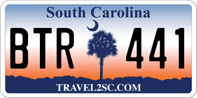 SC license plate BTR441