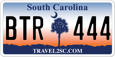 SC license plate BTR444