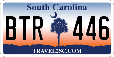 SC license plate BTR446