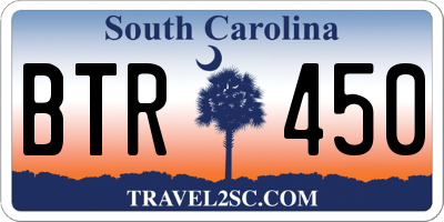 SC license plate BTR450