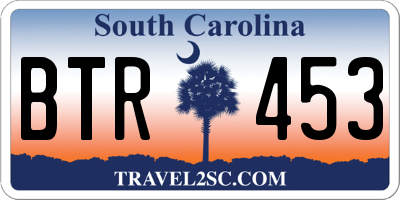 SC license plate BTR453