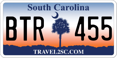 SC license plate BTR455