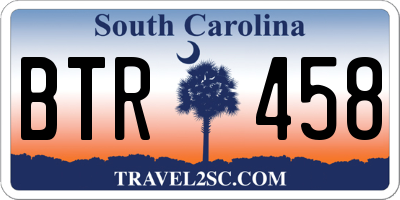 SC license plate BTR458