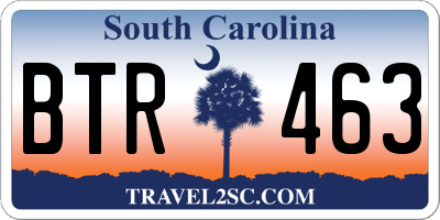 SC license plate BTR463