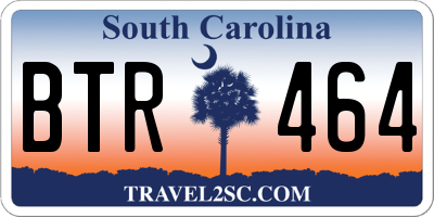 SC license plate BTR464