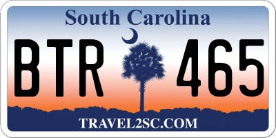 SC license plate BTR465