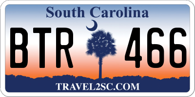 SC license plate BTR466