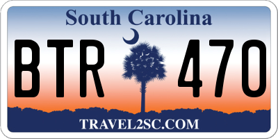 SC license plate BTR470
