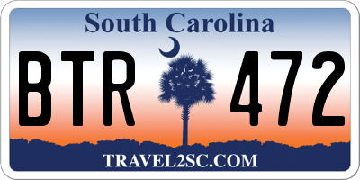 SC license plate BTR472