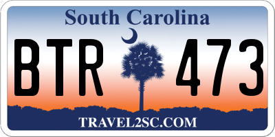 SC license plate BTR473