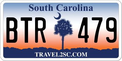 SC license plate BTR479