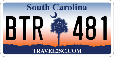 SC license plate BTR481
