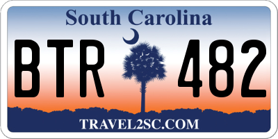SC license plate BTR482