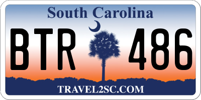 SC license plate BTR486
