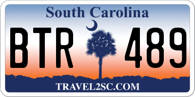 SC license plate BTR489