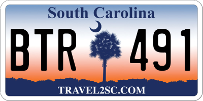 SC license plate BTR491