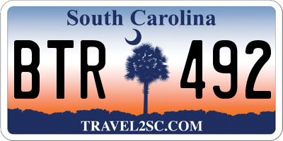 SC license plate BTR492