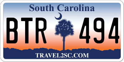SC license plate BTR494