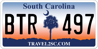 SC license plate BTR497