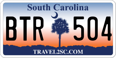 SC license plate BTR504