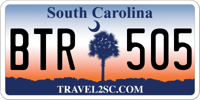 SC license plate BTR505