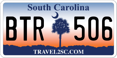 SC license plate BTR506