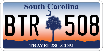 SC license plate BTR508